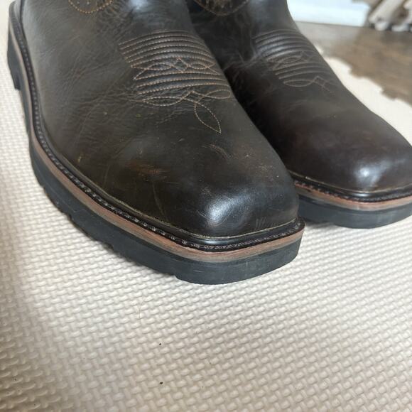 Wolverine Mens Rancher Wellington Work Boot Brown Black Leather Waterproof Sz 14 - Picture 7 of 14